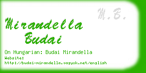 mirandella budai business card
